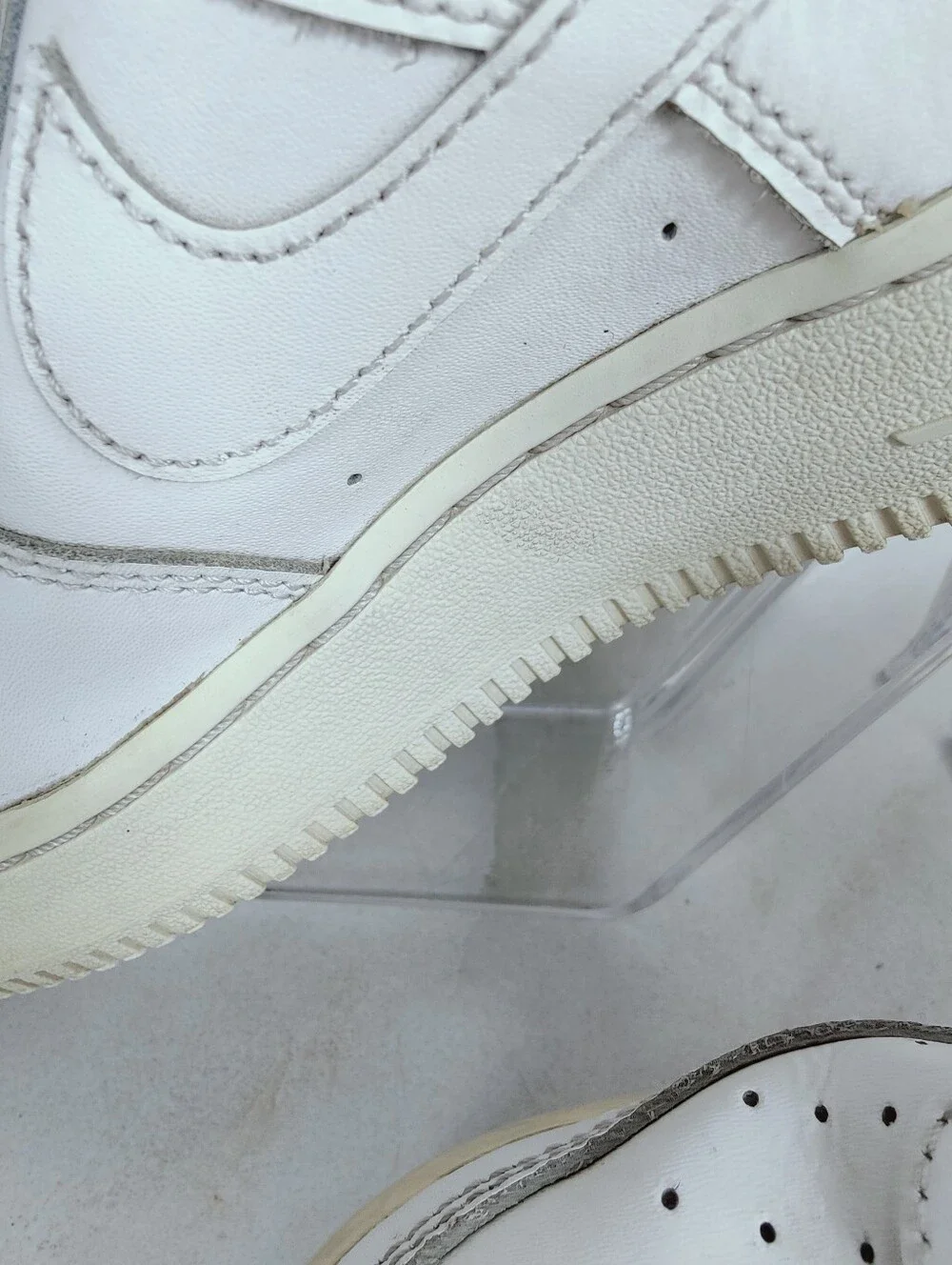 Nike Kids' Air Force 1 White Leather Low Sneakers Tennis Shoes, Sz 6Y